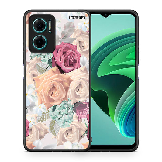 Θήκη Xiaomi Redmi Note 11E Bouquet Floral από τη Smartfits με σχέδιο στο πίσω μέρος και μαύρο περίβλημα | Xiaomi Redmi Note 11E Bouquet Floral case with colorful back and black bezels