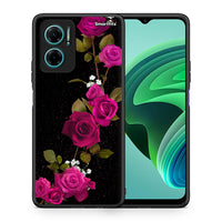 Thumbnail for Θήκη Xiaomi Redmi Note 11E Red Roses Flower από τη Smartfits με σχέδιο στο πίσω μέρος και μαύρο περίβλημα | Xiaomi Redmi Note 11E Red Roses Flower case with colorful back and black bezels