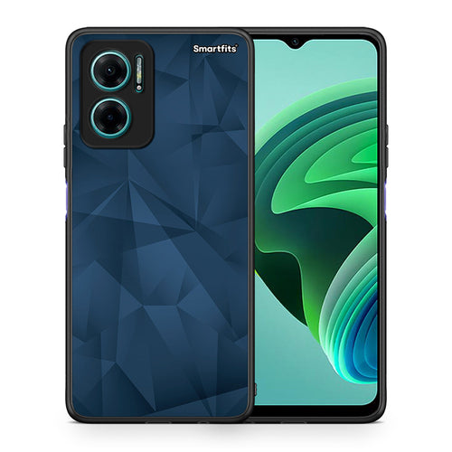 Θήκη Xiaomi Redmi Note 11E Blue Abstract Geometric από τη Smartfits με σχέδιο στο πίσω μέρος και μαύρο περίβλημα | Xiaomi Redmi Note 11E Blue Abstract Geometric case with colorful back and black bezels