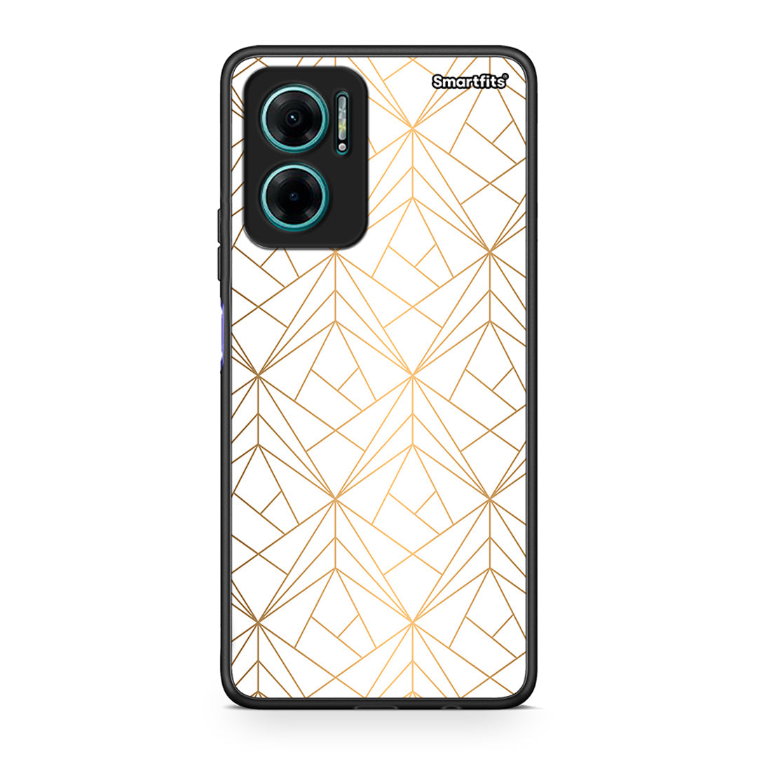 111 - Xiaomi Redmi Note 11E Luxury White Geometric case, cover, bumper