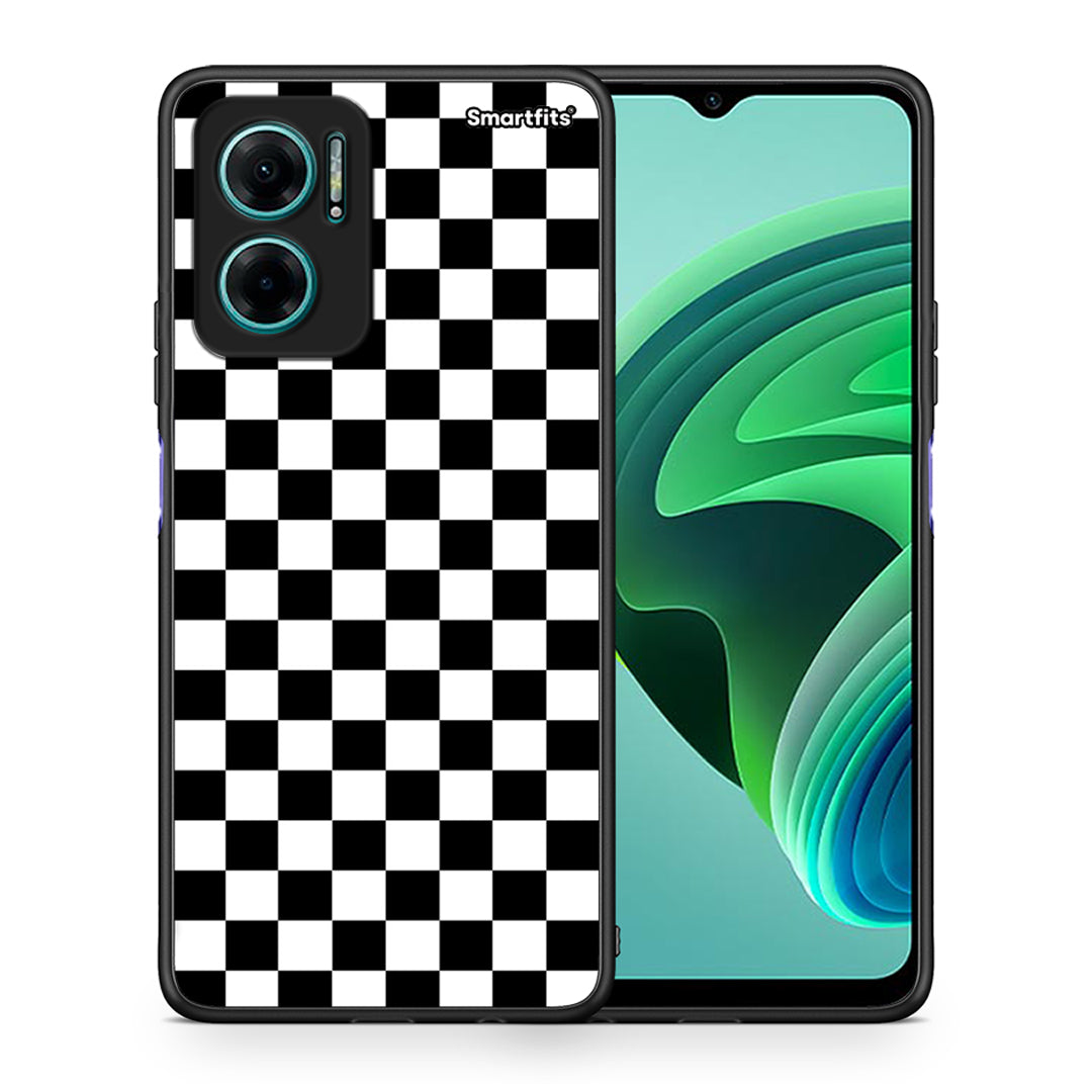 Θήκη Xiaomi Redmi Note 11E Squares Geometric από τη Smartfits με σχέδιο στο πίσω μέρος και μαύρο περίβλημα | Xiaomi Redmi Note 11E Squares Geometric case with colorful back and black bezels