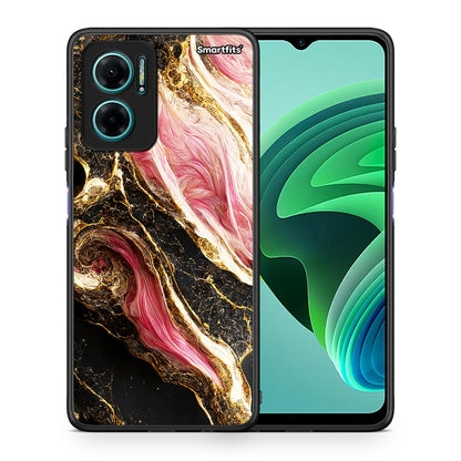 Θήκη Xiaomi Redmi Note 11E Glamorous Pink Marble από τη Smartfits με σχέδιο στο πίσω μέρος και μαύρο περίβλημα | Xiaomi Redmi Note 11E Glamorous Pink Marble case with colorful back and black bezels
