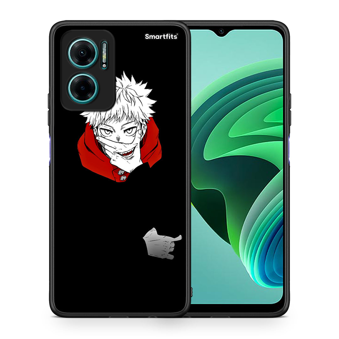 Θήκη Xiaomi Redmi Note 11E Itadori Anime από τη Smartfits με σχέδιο στο πίσω μέρος και μαύρο περίβλημα | Xiaomi Redmi Note 11E Itadori Anime case with colorful back and black bezels