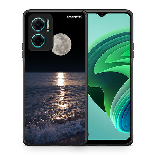 Θήκη Xiaomi Redmi Note 11E Moon Landscape από τη Smartfits με σχέδιο στο πίσω μέρος και μαύρο περίβλημα | Xiaomi Redmi Note 11E Moon Landscape case with colorful back and black bezels