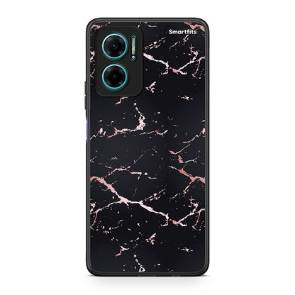 4 - Xiaomi Redmi Note 11E Black Rosegold Marble case, cover, bumper