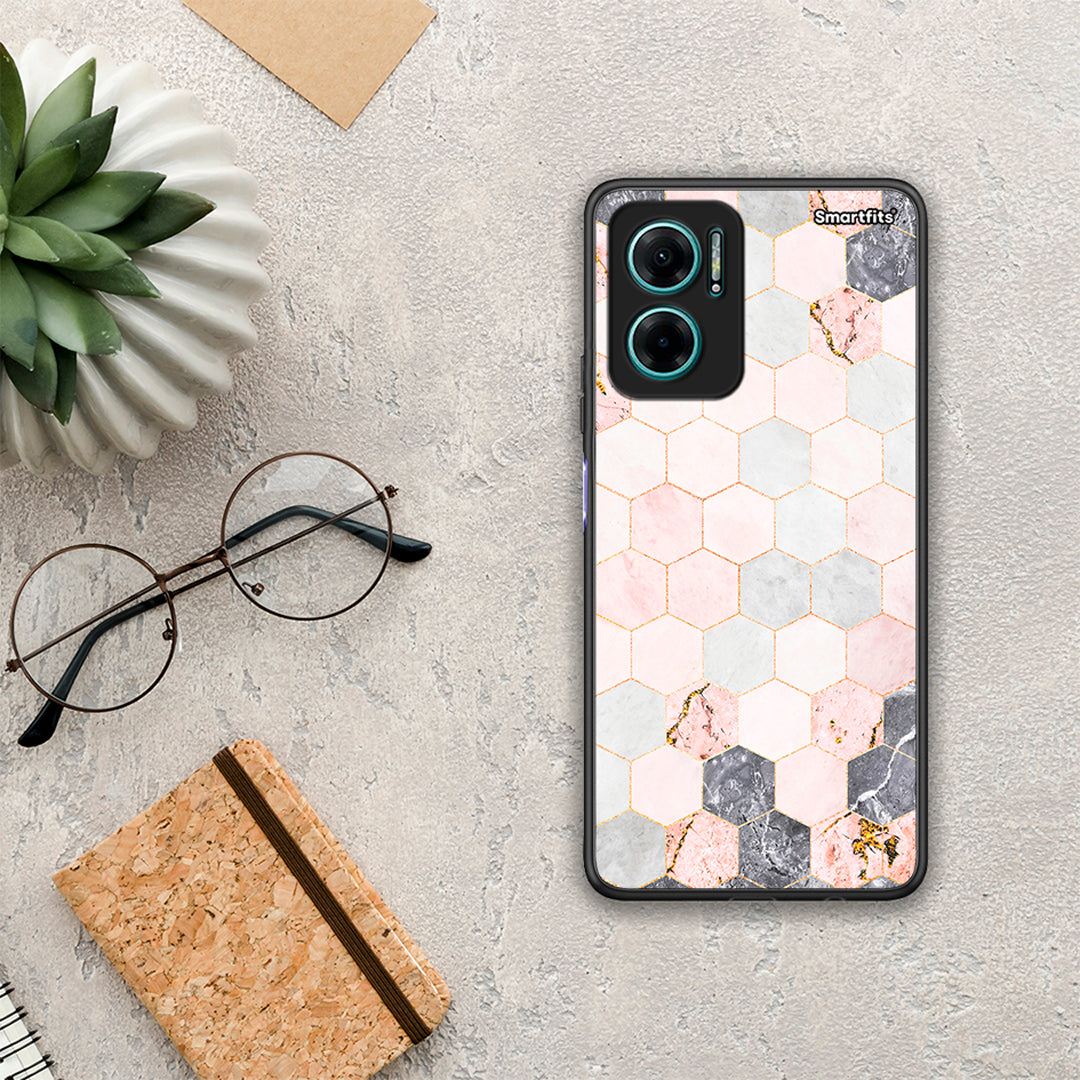 Marble Hexagon Pink - Xiaomi Redmi Note 11E θήκη