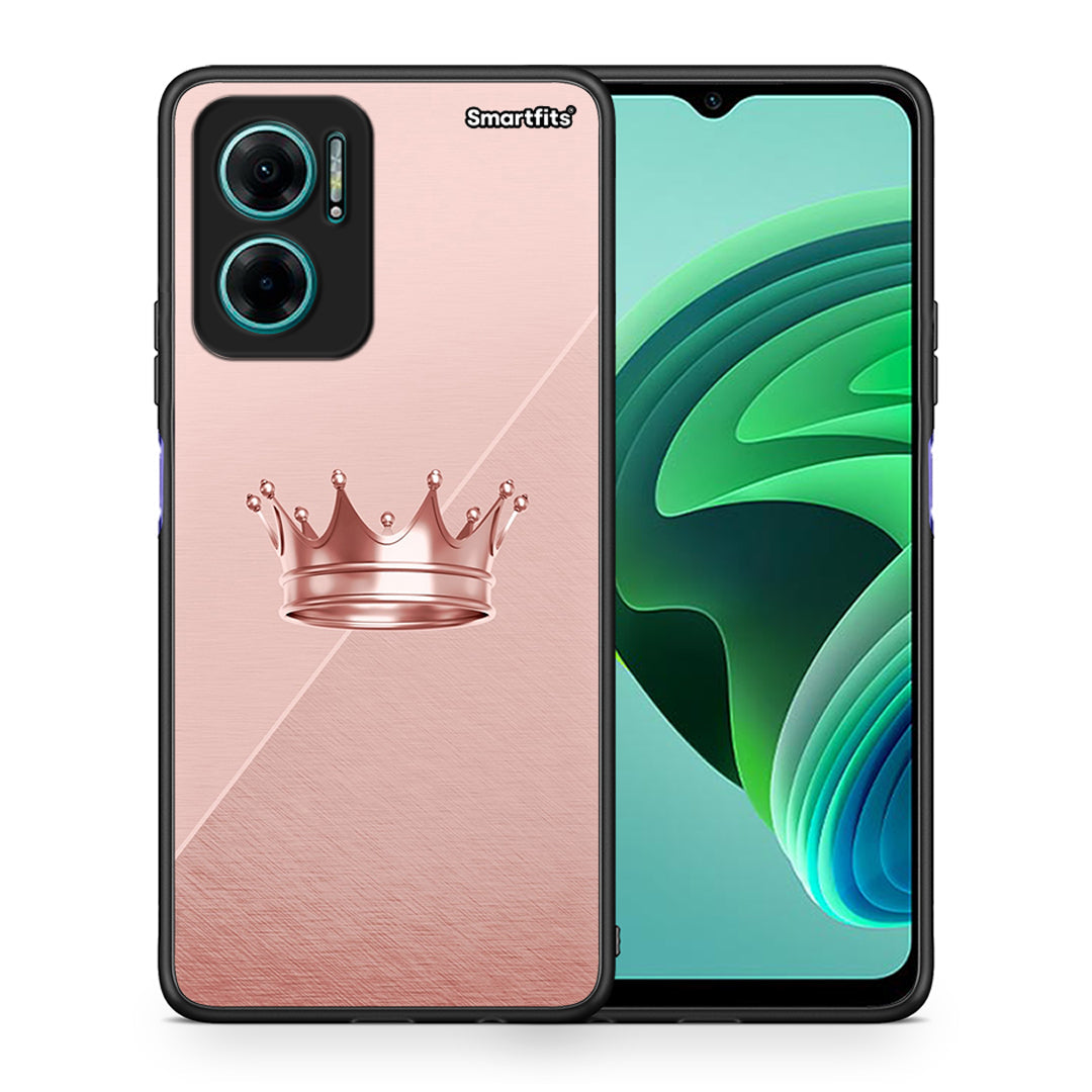 Θήκη Xiaomi Redmi Note 11E Crown Minimal από τη Smartfits με σχέδιο στο πίσω μέρος και μαύρο περίβλημα | Xiaomi Redmi Note 11E Crown Minimal case with colorful back and black bezels