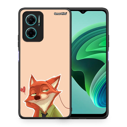 Θήκη Xiaomi Redmi Note 11E Nick Wilde And Judy Hopps Love 1 από τη Smartfits με σχέδιο στο πίσω μέρος και μαύρο περίβλημα | Xiaomi Redmi Note 11E Nick Wilde And Judy Hopps Love 1 case with colorful back and black bezels