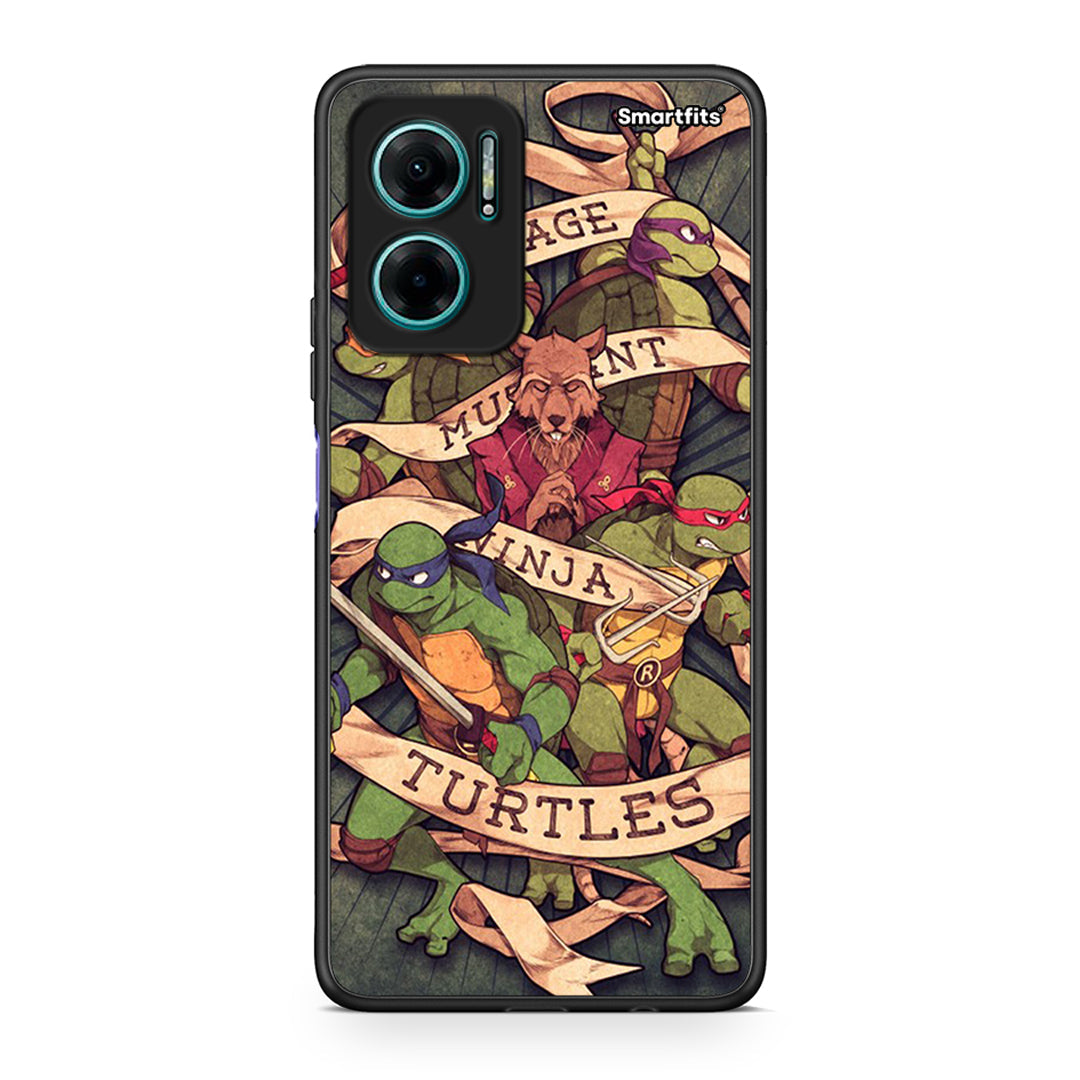 Xiaomi Redmi Note 11E Ninja Turtles θήκη από τη Smartfits με σχέδιο στο πίσω μέρος και μαύρο περίβλημα | Smartphone case with colorful back and black bezels by Smartfits