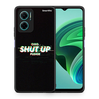 Θήκη Xiaomi Redmi Note 11E OMG ShutUp από τη Smartfits με σχέδιο στο πίσω μέρος και μαύρο περίβλημα | Xiaomi Redmi Note 11E OMG ShutUp case with colorful back and black bezels