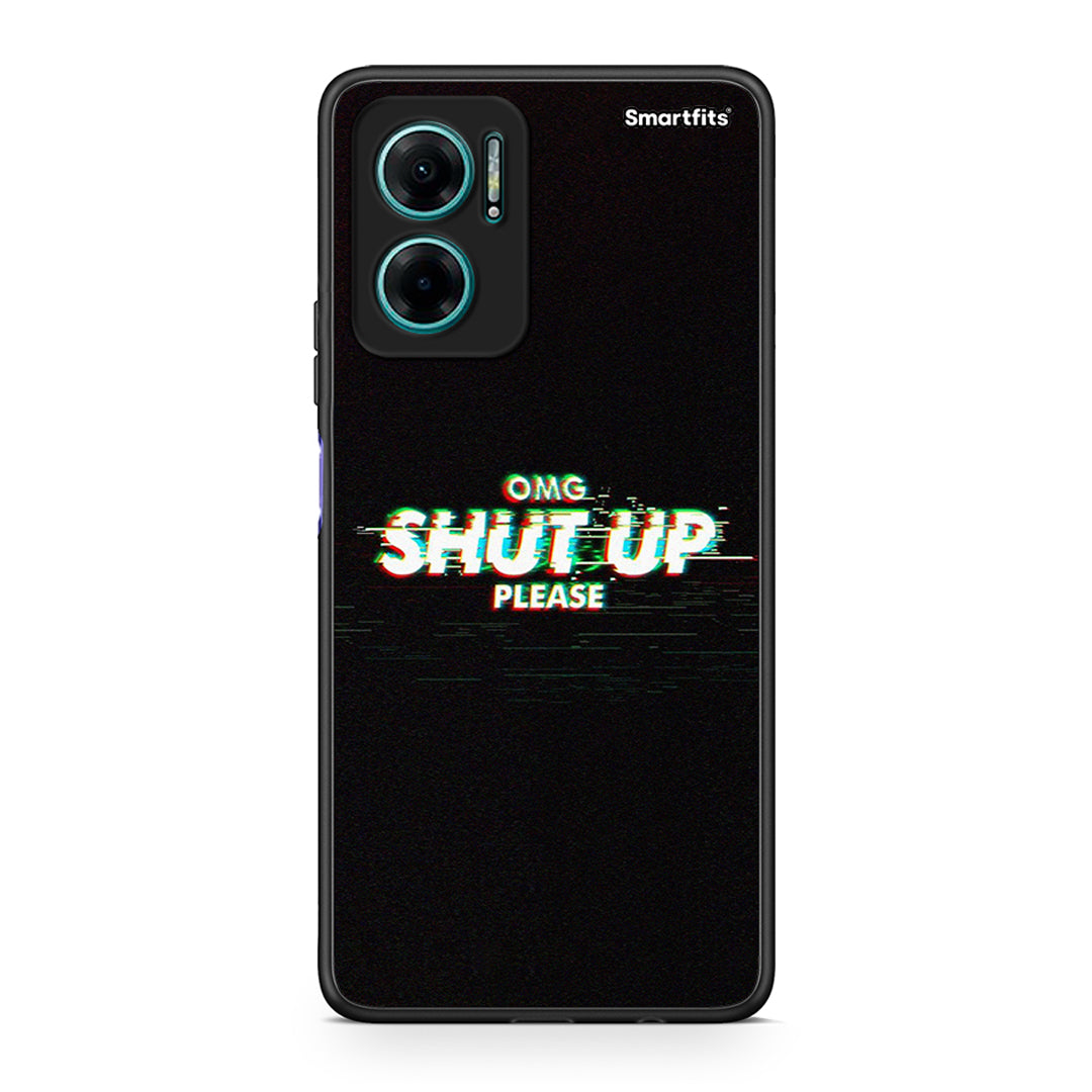 Xiaomi Redmi Note 11E OMG ShutUp θήκη από τη Smartfits με σχέδιο στο πίσω μέρος και μαύρο περίβλημα | Smartphone case with colorful back and black bezels by Smartfits