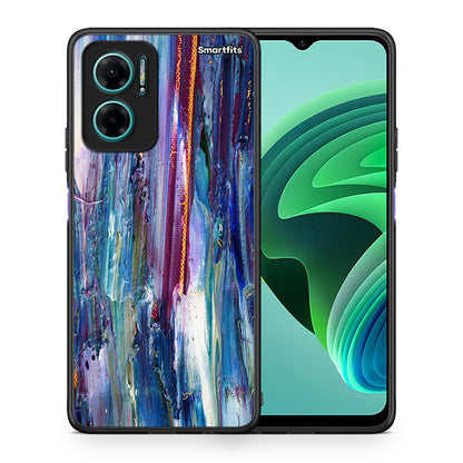 Θήκη Xiaomi Redmi Note 11E Winter Paint από τη Smartfits με σχέδιο στο πίσω μέρος και μαύρο περίβλημα | Xiaomi Redmi Note 11E Winter Paint case with colorful back and black bezels