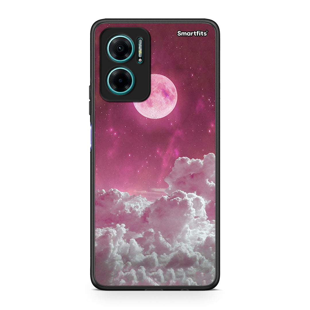 Xiaomi Redmi Note 11E Pink Moon Θήκη από τη Smartfits με σχέδιο στο πίσω μέρος και μαύρο περίβλημα | Smartphone case with colorful back and black bezels by Smartfits