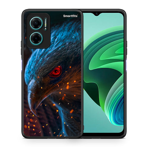 Θήκη Xiaomi Redmi Note 11E Eagle PopArt από τη Smartfits με σχέδιο στο πίσω μέρος και μαύρο περίβλημα | Xiaomi Redmi Note 11E Eagle PopArt case with colorful back and black bezels