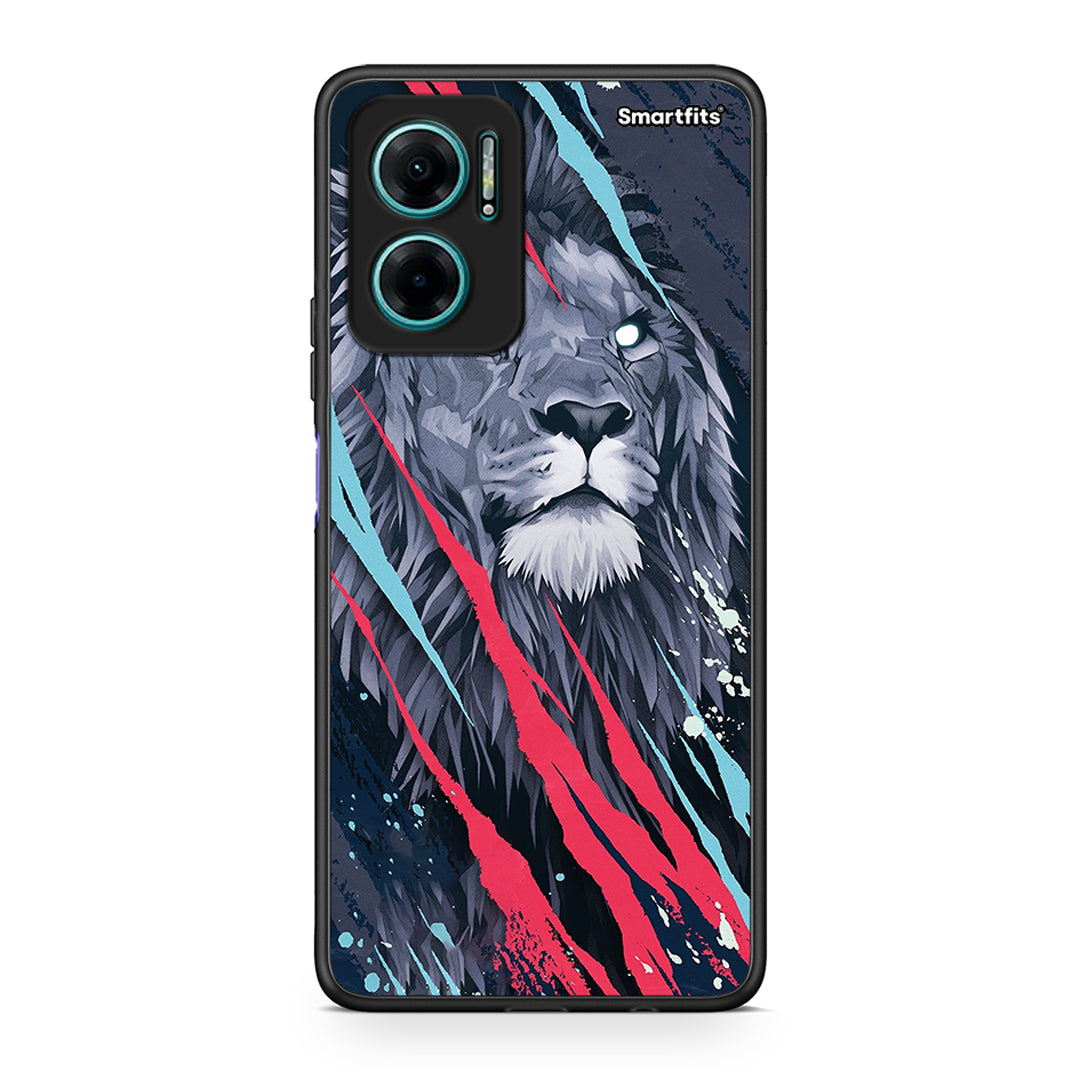 4 - Xiaomi Redmi Note 11E Lion Designer PopArt case, cover, bumper