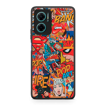 Xiaomi Redmi Note 11E PopArt OMG θήκη από τη Smartfits με σχέδιο στο πίσω μέρος και μαύρο περίβλημα | Smartphone case with colorful back and black bezels by Smartfits