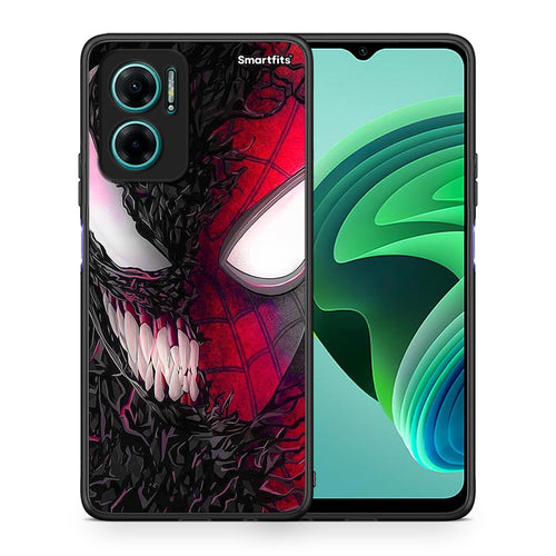 Θήκη Xiaomi Redmi Note 11E SpiderVenom PopArt από τη Smartfits με σχέδιο στο πίσω μέρος και μαύρο περίβλημα | Xiaomi Redmi Note 11E SpiderVenom PopArt case with colorful back and black bezels