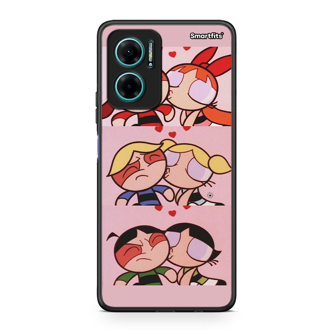 Xiaomi Redmi Note 11E Puff Love Θήκη Αγίου Βαλεντίνου από τη Smartfits με σχέδιο στο πίσω μέρος και μαύρο περίβλημα | Smartphone case with colorful back and black bezels by Smartfits