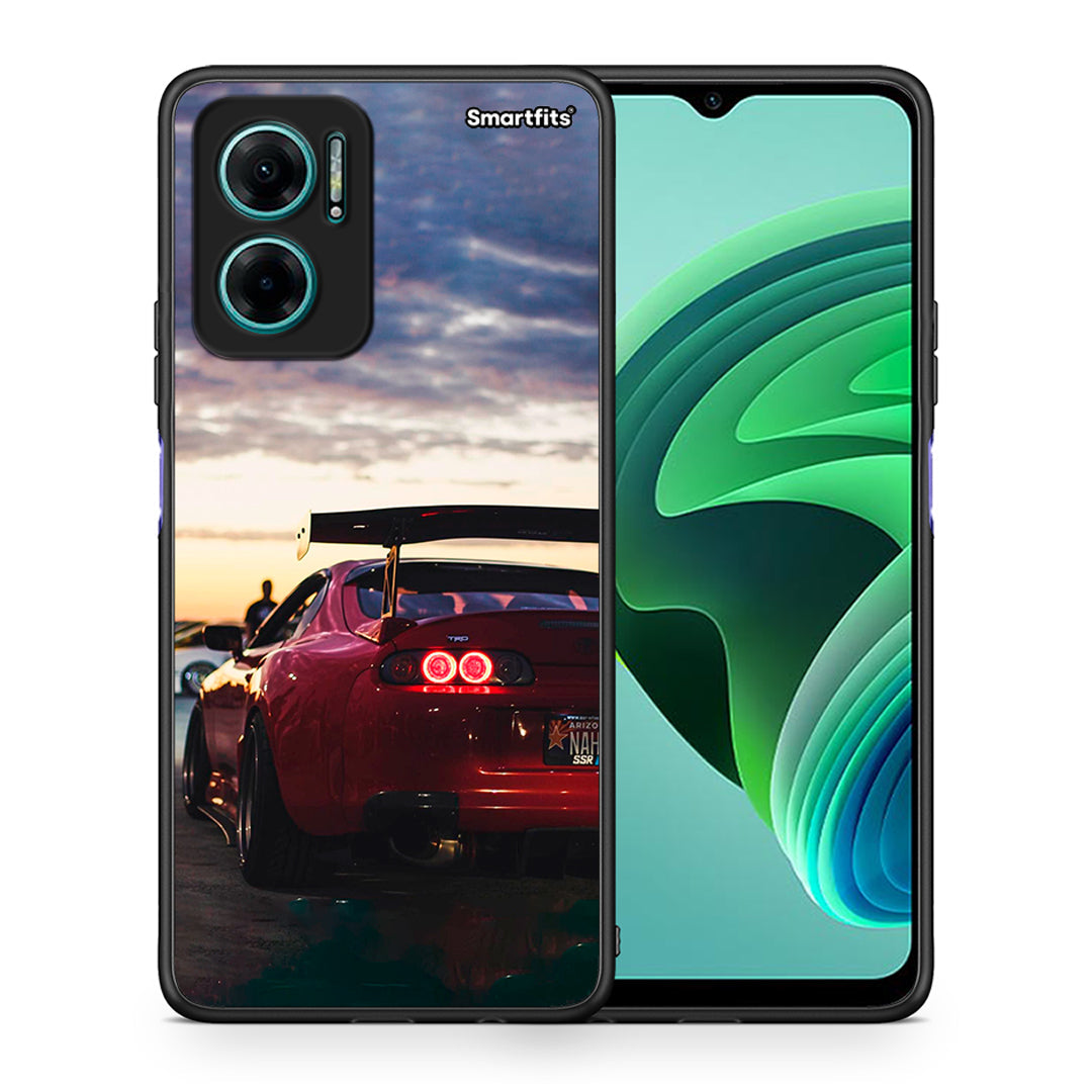 Θήκη Xiaomi Redmi Note 11E Racing Supra από τη Smartfits με σχέδιο στο πίσω μέρος και μαύρο περίβλημα | Xiaomi Redmi Note 11E Racing Supra case with colorful back and black bezels