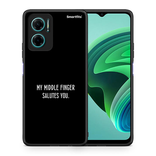 Θήκη Xiaomi Redmi Note 11E Salute από τη Smartfits με σχέδιο στο πίσω μέρος και μαύρο περίβλημα | Xiaomi Redmi Note 11E Salute case with colorful back and black bezels