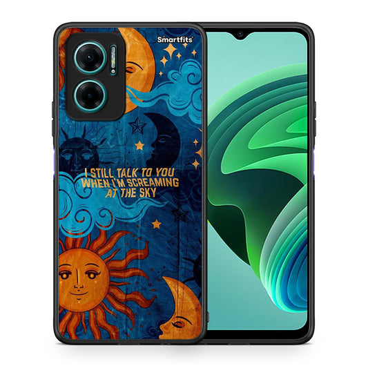 Θήκη Xiaomi Redmi Note 11E Screaming Sky από τη Smartfits με σχέδιο στο πίσω μέρος και μαύρο περίβλημα | Xiaomi Redmi Note 11E Screaming Sky case with colorful back and black bezels