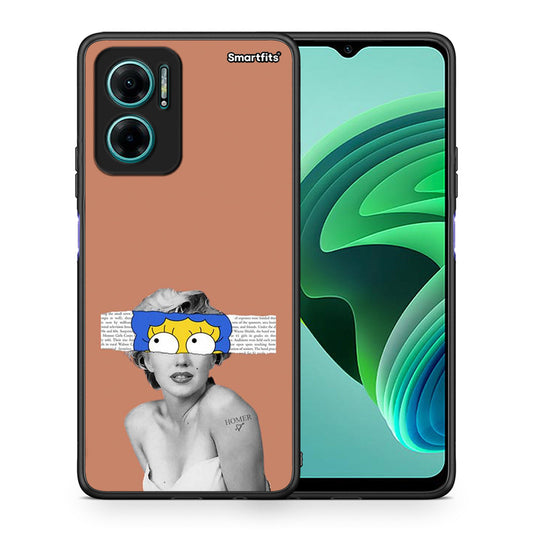 Θήκη Xiaomi Redmi Note 11E Sim Merilyn από τη Smartfits με σχέδιο στο πίσω μέρος και μαύρο περίβλημα | Xiaomi Redmi Note 11E Sim Merilyn case with colorful back and black bezels