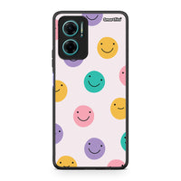 Thumbnail for Xiaomi Redmi Note 11E Smiley Faces θήκη από τη Smartfits με σχέδιο στο πίσω μέρος και μαύρο περίβλημα | Smartphone case with colorful back and black bezels by Smartfits