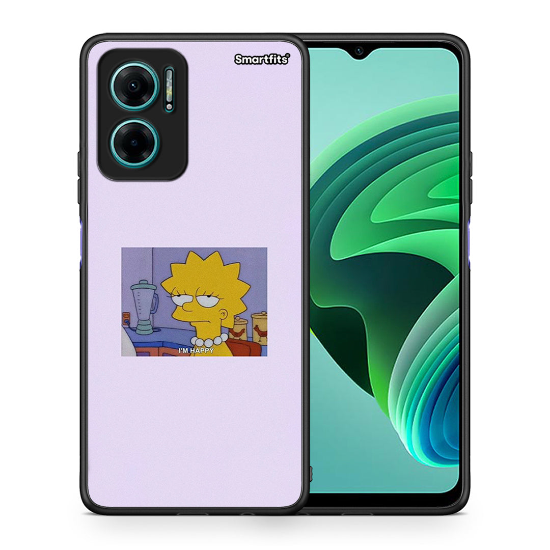 Θήκη Xiaomi Redmi Note 11E So Happy από τη Smartfits με σχέδιο στο πίσω μέρος και μαύρο περίβλημα | Xiaomi Redmi Note 11E So Happy case with colorful back and black bezels