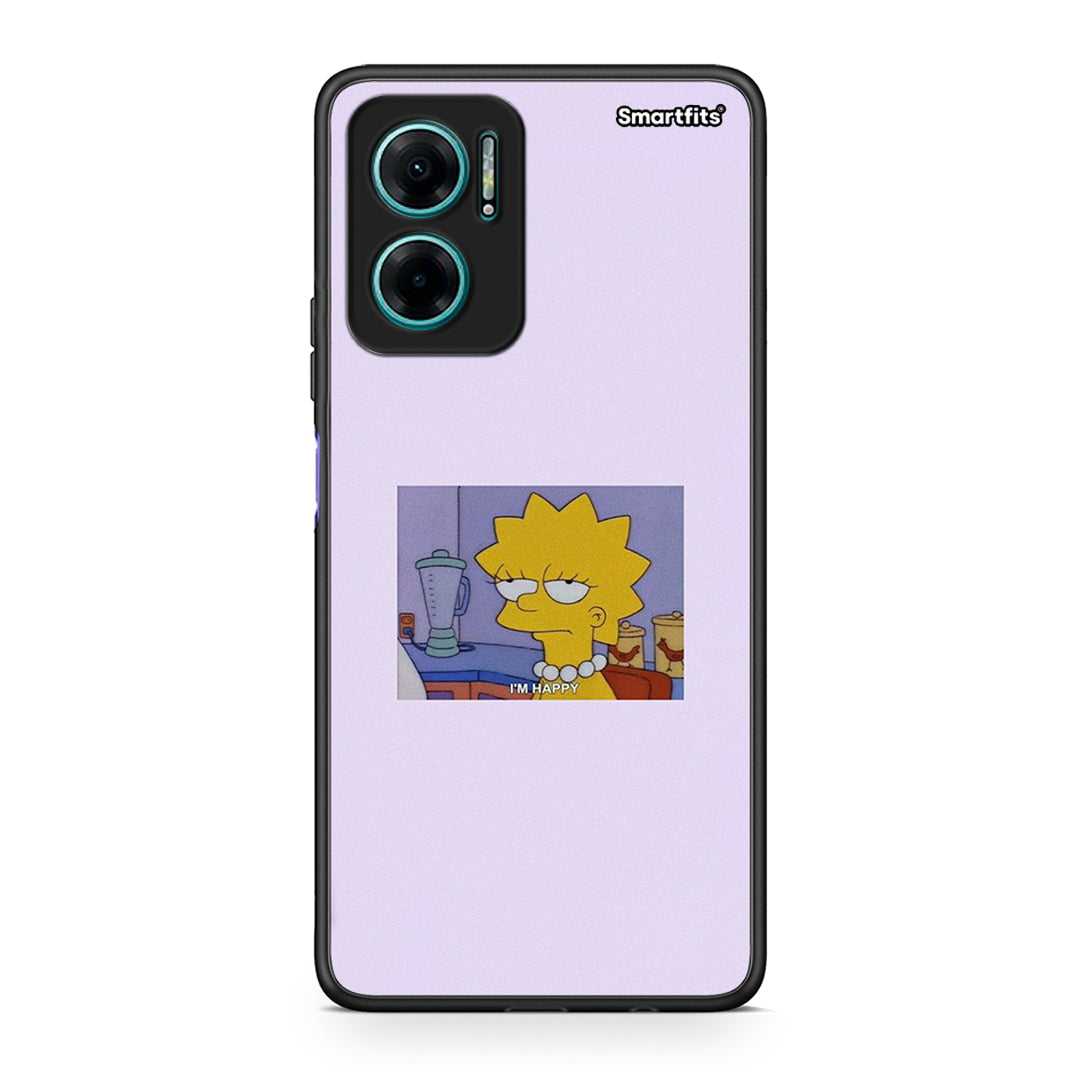 Xiaomi Redmi Note 11E So Happy θήκη από τη Smartfits με σχέδιο στο πίσω μέρος και μαύρο περίβλημα | Smartphone case with colorful back and black bezels by Smartfits