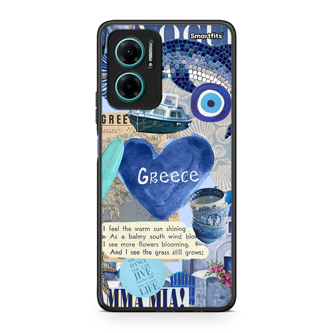 Xiaomi Redmi Note 11E Summer In Greece Θήκη από τη Smartfits με σχέδιο στο πίσω μέρος και μαύρο περίβλημα | Smartphone case with colorful back and black bezels by Smartfits