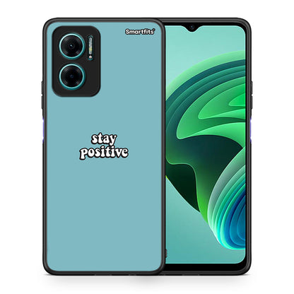 Θήκη Xiaomi Redmi Note 11E Positive Text από τη Smartfits με σχέδιο στο πίσω μέρος και μαύρο περίβλημα | Xiaomi Redmi Note 11E Positive Text case with colorful back and black bezels
