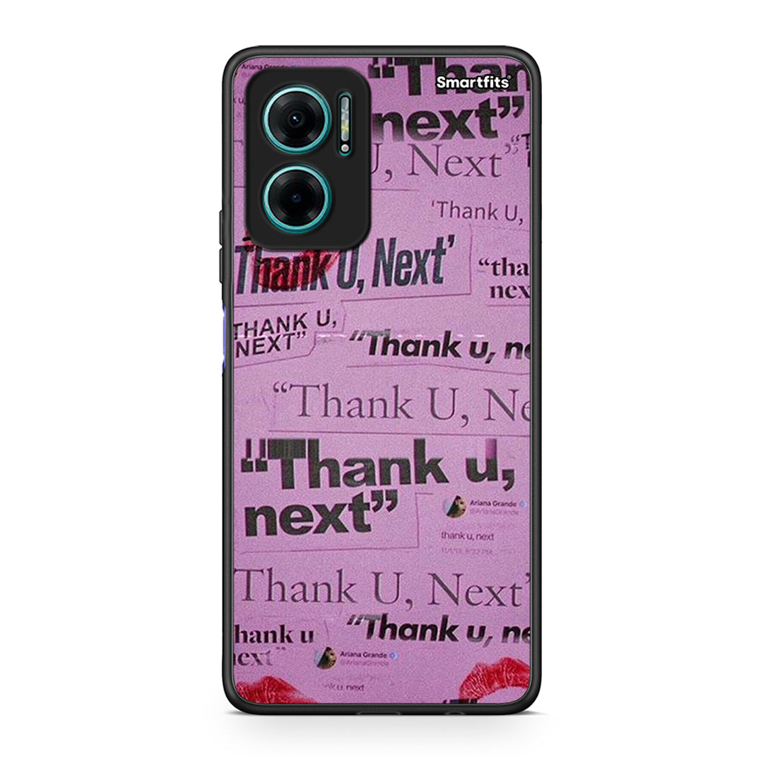 Xiaomi Redmi Note 11E Thank You Next Θήκη Αγίου Βαλεντίνου από τη Smartfits με σχέδιο στο πίσω μέρος και μαύρο περίβλημα | Smartphone case with colorful back and black bezels by Smartfits