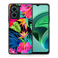 Thumbnail for Θήκη Xiaomi Redmi Note 11E Tropical Flowers από τη Smartfits με σχέδιο στο πίσω μέρος και μαύρο περίβλημα | Xiaomi Redmi Note 11E Tropical Flowers case with colorful back and black bezels