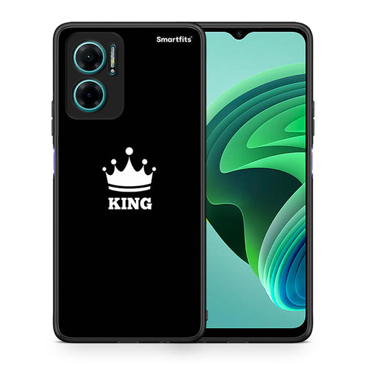Θήκη Xiaomi Redmi Note 11E King Valentine από τη Smartfits με σχέδιο στο πίσω μέρος και μαύρο περίβλημα | Xiaomi Redmi Note 11E King Valentine case with colorful back and black bezels