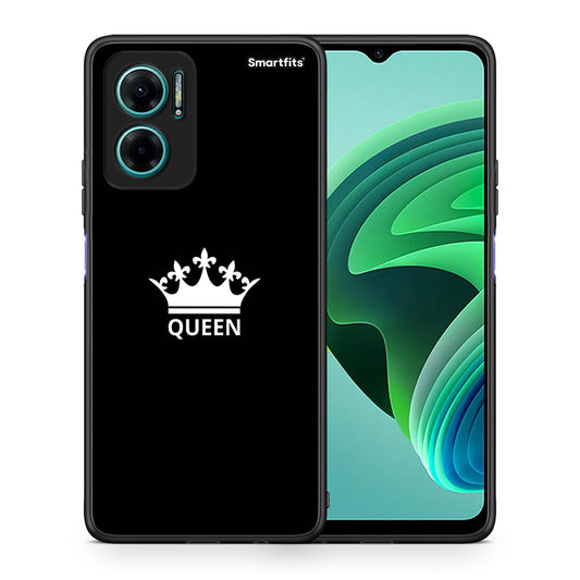 Θήκη Xiaomi Redmi Note 11E Queen Valentine από τη Smartfits με σχέδιο στο πίσω μέρος και μαύρο περίβλημα | Xiaomi Redmi Note 11E Queen Valentine case with colorful back and black bezels