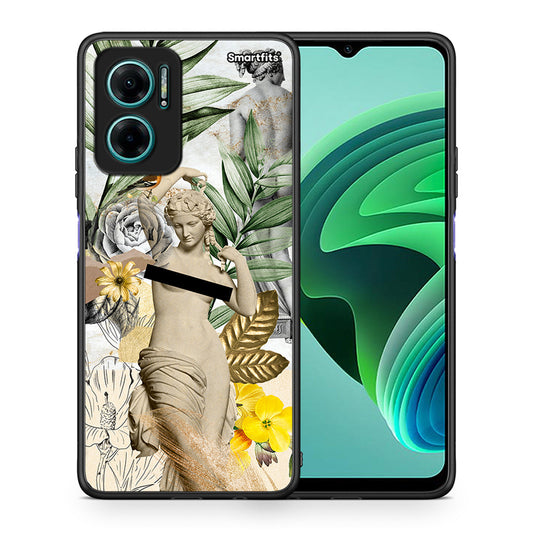 Θήκη Xiaomi Redmi Note 11E Woman Statue από τη Smartfits με σχέδιο στο πίσω μέρος και μαύρο περίβλημα | Xiaomi Redmi Note 11E Woman Statue case with colorful back and black bezels