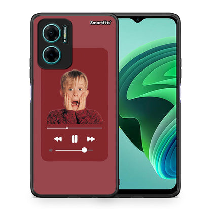Θήκη Xiaomi Redmi Note 11E Xmas Alone Music από τη Smartfits με σχέδιο στο πίσω μέρος και μαύρο περίβλημα | Xiaomi Redmi Note 11E Xmas Alone Music case with colorful back and black bezels