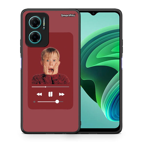 Θήκη Xiaomi Redmi Note 11E Xmas Alone Music από τη Smartfits με σχέδιο στο πίσω μέρος και μαύρο περίβλημα | Xiaomi Redmi Note 11E Xmas Alone Music case with colorful back and black bezels