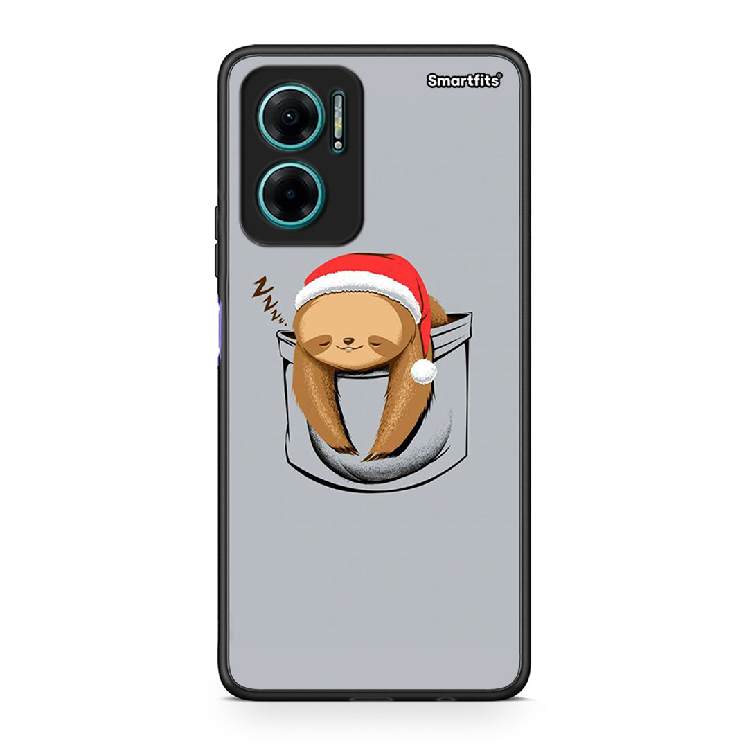 Xiaomi Redmi Note 11E Xmas Zzzz θήκη από τη Smartfits με σχέδιο στο πίσω μέρος και μαύρο περίβλημα | Smartphone case with colorful back and black bezels by Smartfits