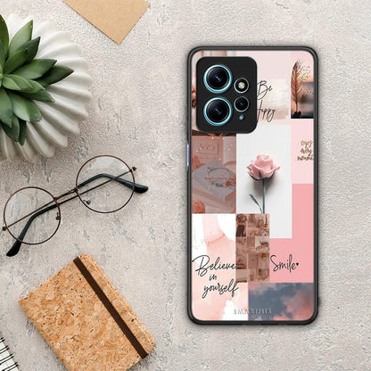 Θήκη Xiaomi Redmi Note 12 4G / Redmi K60 Pro Aesthetic Collage από τη Smartfits με σχέδιο στο πίσω μέρος και μαύρο περίβλημα | Xiaomi Redmi Note 12 4G / Redmi K60 Pro Aesthetic Collage Case with Colorful Back and Black Bezels