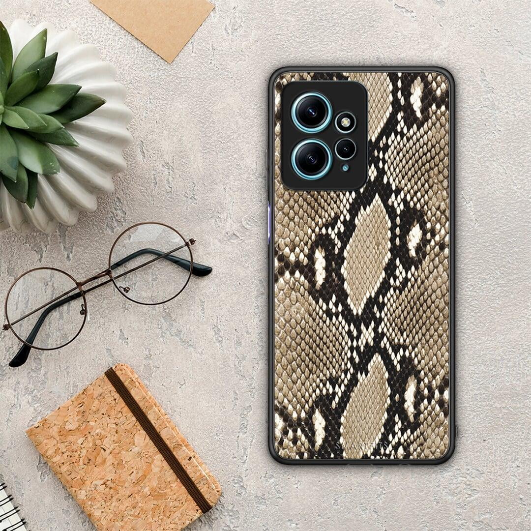 Θήκη Xiaomi Redmi Note 12 4G / Redmi K60 Pro Animal Fashion Snake από τη Smartfits με σχέδιο στο πίσω μέρος και μαύρο περίβλημα | Xiaomi Redmi Note 12 4G / Redmi K60 Pro Animal Fashion Snake Case with Colorful Back and Black Bezels