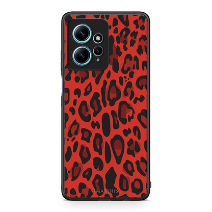 Θήκη Xiaomi Redmi Note 12 4G / Redmi K60 Pro Animal Red Leopard από τη Smartfits με σχέδιο στο πίσω μέρος και μαύρο περίβλημα | Xiaomi Redmi Note 12 4G / Redmi K60 Pro Animal Red Leopard Case with Colorful Back and Black Bezels