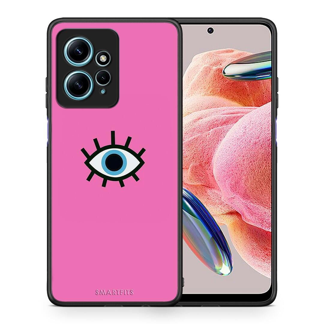 Θήκη Xiaomi Redmi Note 12 4G / Redmi K60 Pro Blue Eye Pink από τη Smartfits με σχέδιο στο πίσω μέρος και μαύρο περίβλημα | Xiaomi Redmi Note 12 4G / Redmi K60 Pro Blue Eye Pink Case with Colorful Back and Black Bezels