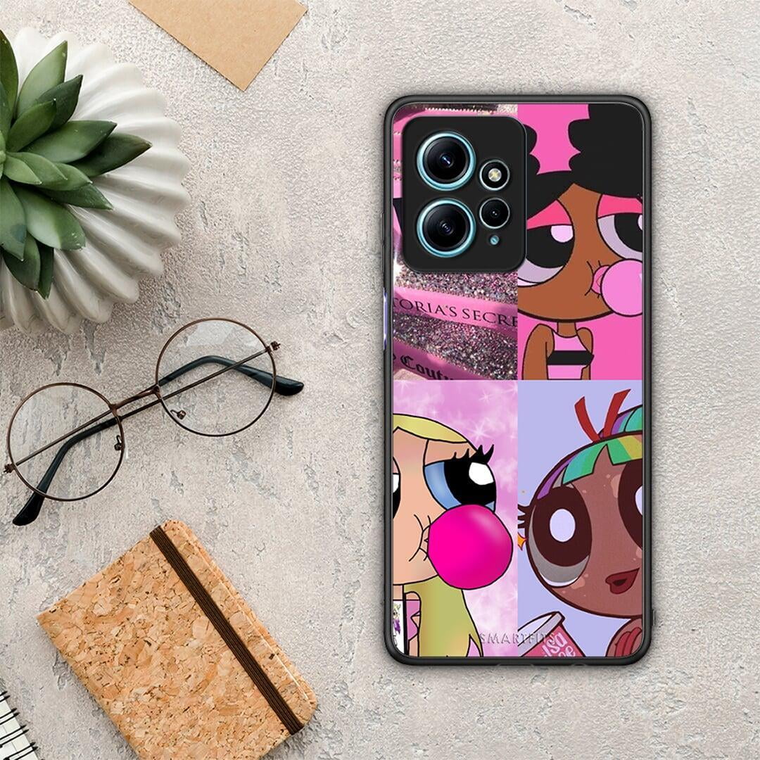 Θήκη Xiaomi Redmi Note 12 4G / Redmi K60 Pro Bubble Girls από τη Smartfits με σχέδιο στο πίσω μέρος και μαύρο περίβλημα | Xiaomi Redmi Note 12 4G / Redmi K60 Pro Bubble Girls Case with Colorful Back and Black Bezels