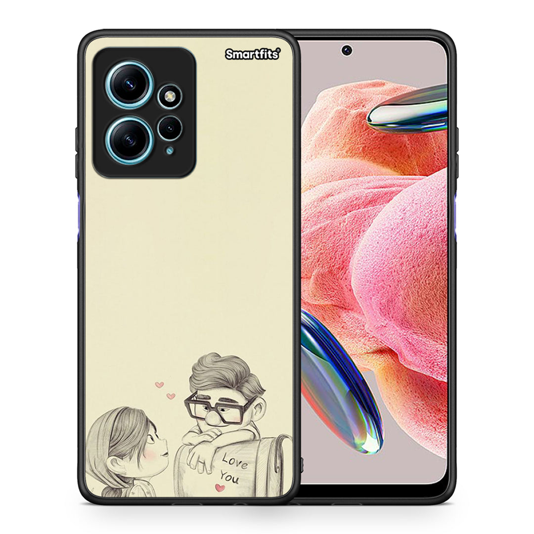Θήκη Xiaomi Redmi Note 12 4G / Redmi K60 Pro Carl And Ellie από τη Smartfits με σχέδιο στο πίσω μέρος και μαύρο περίβλημα | Xiaomi Redmi Note 12 4G / Redmi K60 Pro Carl And Ellie Case with Colorful Back and Black Bezels