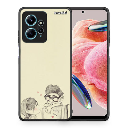 Θήκη Xiaomi Redmi Note 12 4G / Redmi K60 Pro Carl And Ellie από τη Smartfits με σχέδιο στο πίσω μέρος και μαύρο περίβλημα | Xiaomi Redmi Note 12 4G / Redmi K60 Pro Carl And Ellie Case with Colorful Back and Black Bezels