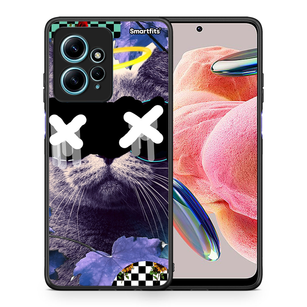 Θήκη Xiaomi Redmi Note 12 4G / Redmi K60 Pro Cat Collage από τη Smartfits με σχέδιο στο πίσω μέρος και μαύρο περίβλημα | Xiaomi Redmi Note 12 4G / Redmi K60 Pro Cat Collage Case with Colorful Back and Black Bezels