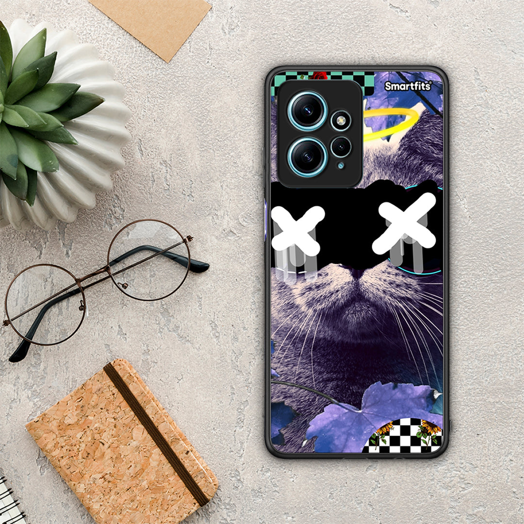 Θήκη Xiaomi Redmi Note 12 4G / Redmi K60 Pro Cat Collage από τη Smartfits με σχέδιο στο πίσω μέρος και μαύρο περίβλημα | Xiaomi Redmi Note 12 4G / Redmi K60 Pro Cat Collage Case with Colorful Back and Black Bezels