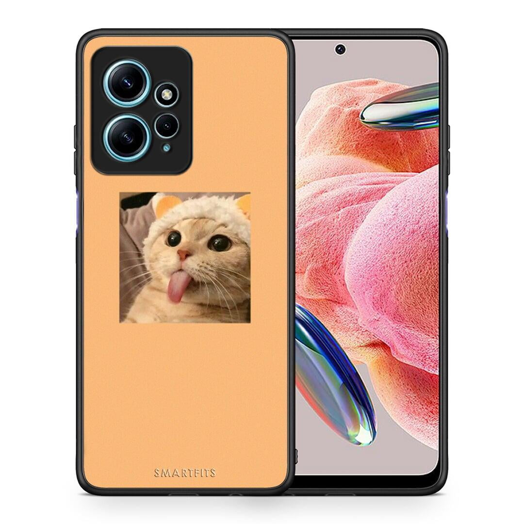 Θήκη Xiaomi Redmi Note 12 4G / Redmi K60 Pro Cat Tongue από τη Smartfits με σχέδιο στο πίσω μέρος και μαύρο περίβλημα | Xiaomi Redmi Note 12 4G / Redmi K60 Pro Cat Tongue Case with Colorful Back and Black Bezels