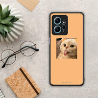 Thumbnail for Θήκη Xiaomi Redmi Note 12 4G / Redmi K60 Pro Cat Tongue από τη Smartfits με σχέδιο στο πίσω μέρος και μαύρο περίβλημα | Xiaomi Redmi Note 12 4G / Redmi K60 Pro Cat Tongue Case with Colorful Back and Black Bezels